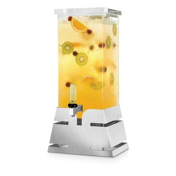 Rosseto LD196 3 gal Square Stainless Steel Pyramid Base Beverage Dispenser