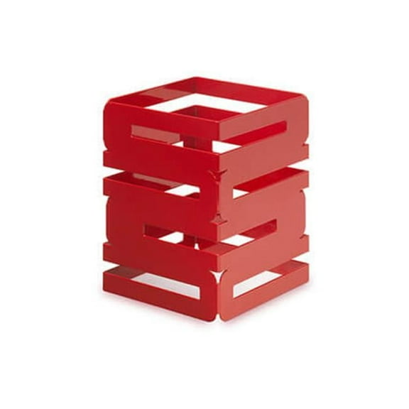 Rosseto SM185 8 in. Skycap Red Gloss Steel Square Multi Level Riser