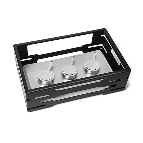 Rosseto SM234 Multi Chef 7 in. Black Matte Steel Warmer with Burner Holder