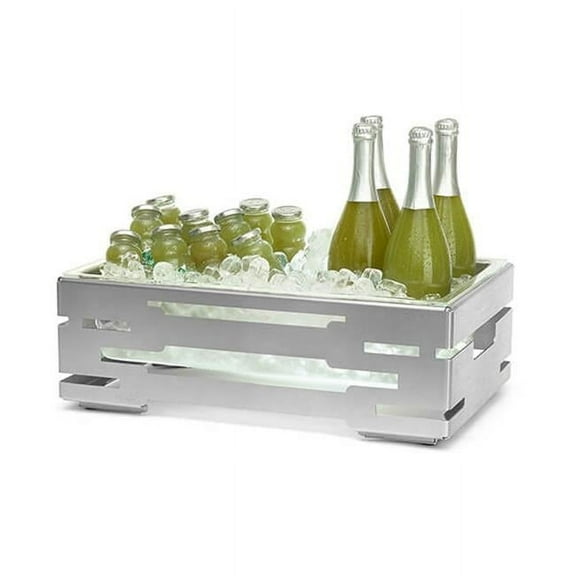 Rosseto SM243 Multi Chef 7 in. Stainless Steel Cooler with Acrylic Ice Housing