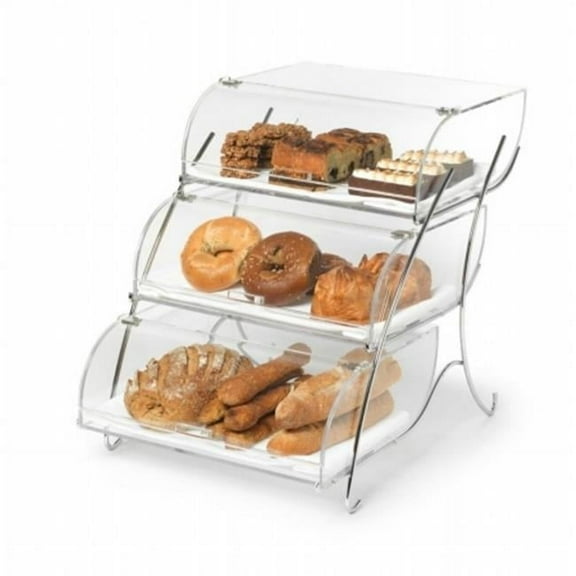 Rosseto Serving Solutions BAK2944 3-Bin Acrylic Bakery Case with Wire Stand