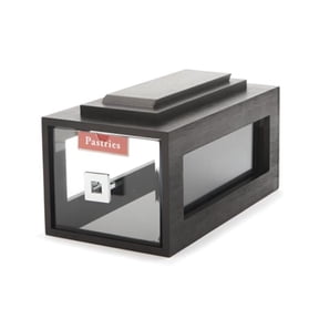 Rosseto Serving Solutions BD111 Small Black Matte Acrylic Drawer- Bakery Building Block