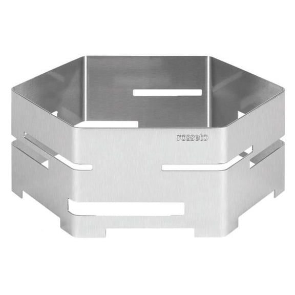 Rosseto Serving Solutions SM117 Brushed Stainless Steel Hexagon Buffet Riser- Medium