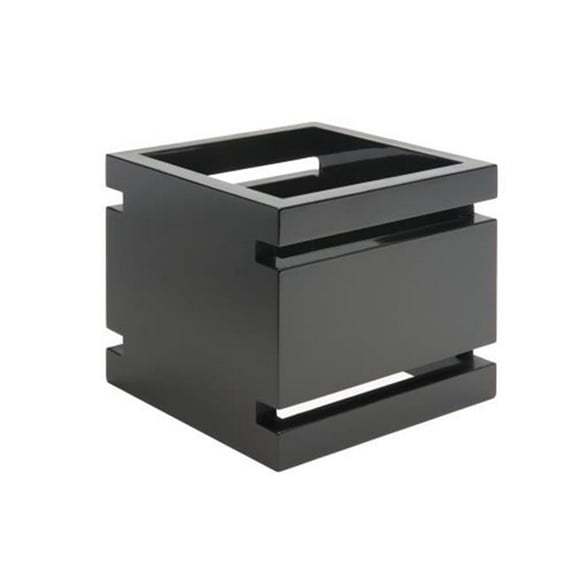 Rosseto Serving Solutions SW103 Multi-Level 6 in. Riser Square Black Gloss Bamboo