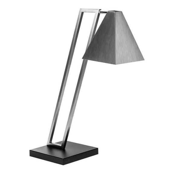 Rosseto HL011 Single Stainless Steel Pyramid Heat Lamp with Metal Base, Silver