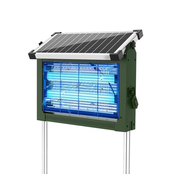 Rossetta Solar Bug Zapper Light, 4500V Waterproof Mosquito Zapper, Dual Power (Solar & Usb) for Indoor & Outdoor, Green