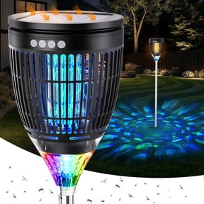 Rossetta Solar Bug Zapper Outdoor, 4200V 3-in-1 Mosquito Killer for Yard Garden Up to 1 Acre