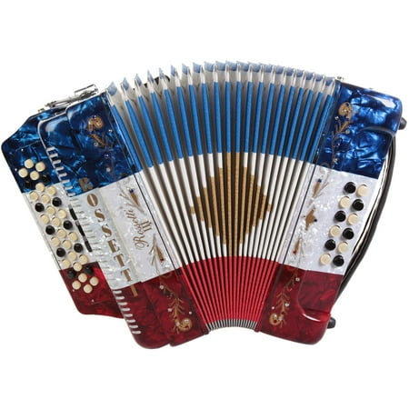 Rossetti 34 Button Accordion 12 Bass 3 Switches GCF USA Flag