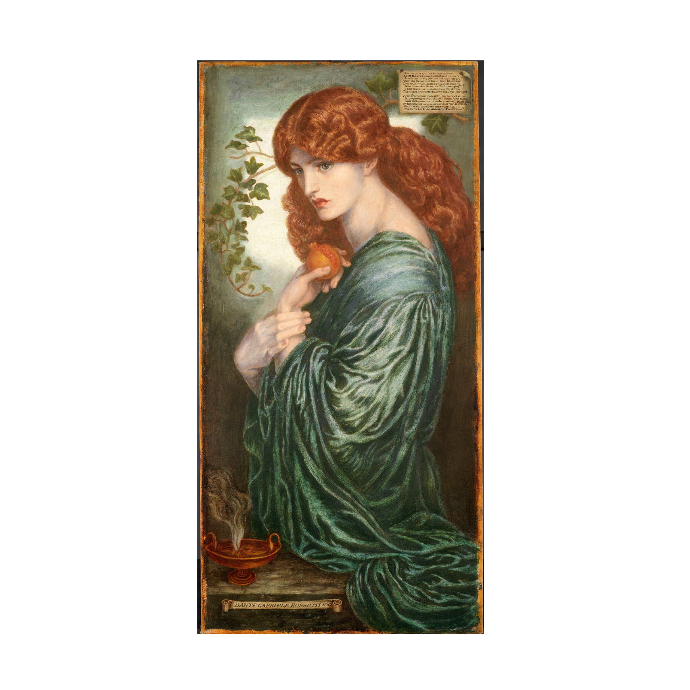 Trademark Fine Art Rossetti Proserpine Canvas Wall Art - 24x47