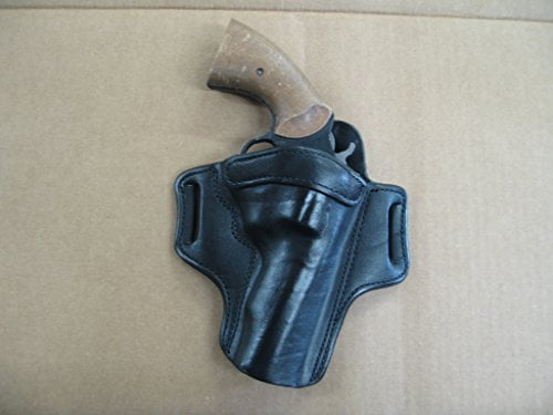 Rossi 971 / 972 4" Revolver 6 Shot Leather 2 Slot Pancake Belt Holster BLACK RH