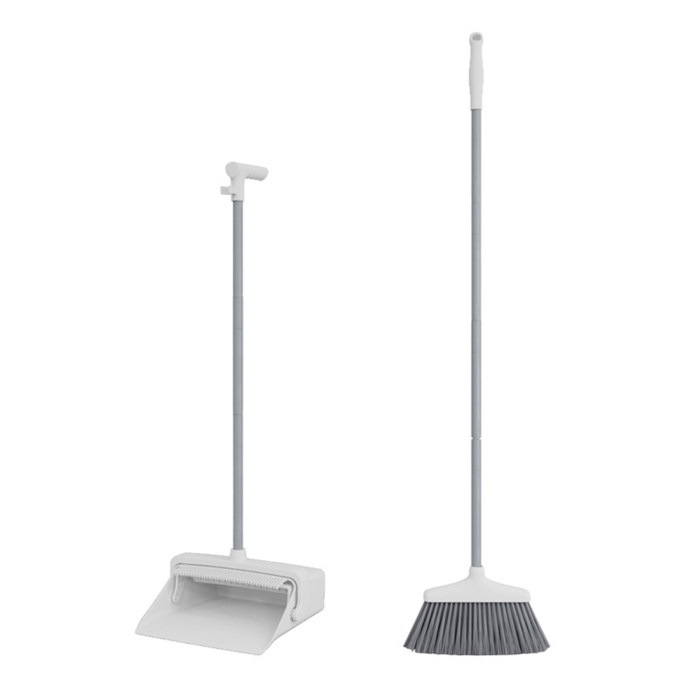 Rossi Household Broom and Dustpan Set Stand Up Broom and Dustpan for Sweeping Lobby Kitchen