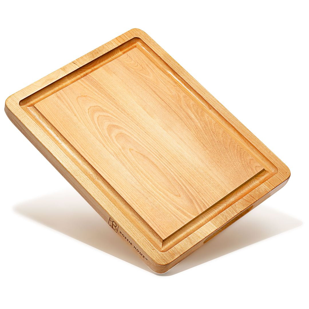 Blonde Maple Rectangular Cutting Board with Juice Grooves, 14" x 11"