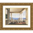 thumbnail image 1 of Rossini, John 14x12 Gold Ornate Wood Framed with Double Matting Museum Art Print Titled - Veranda View, 1 of 4