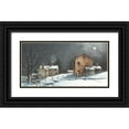 thumbnail image 1 of Rossini, John 24x14 Black Ornate Wood Framed with Double Matting Museum Art Print Titled - Silent Night, 1 of 4