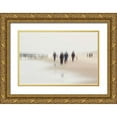 thumbnail image 1 of Rossmeissl, Gerhard          14x11 Gold Ornate Wood Framed with Double Matting Museum Art Print Titled - Walking People II, 1 of 4
