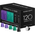 thumbnail image 1 of ROSSO CAFFÈ 120 Espresso Coffee Pods for Nespresso Original Machines - Value Intense Pack of Rich and Bold Capsules, 3 Premium Dark Roasts Flavors (Intensity 9-12), 1 of 9