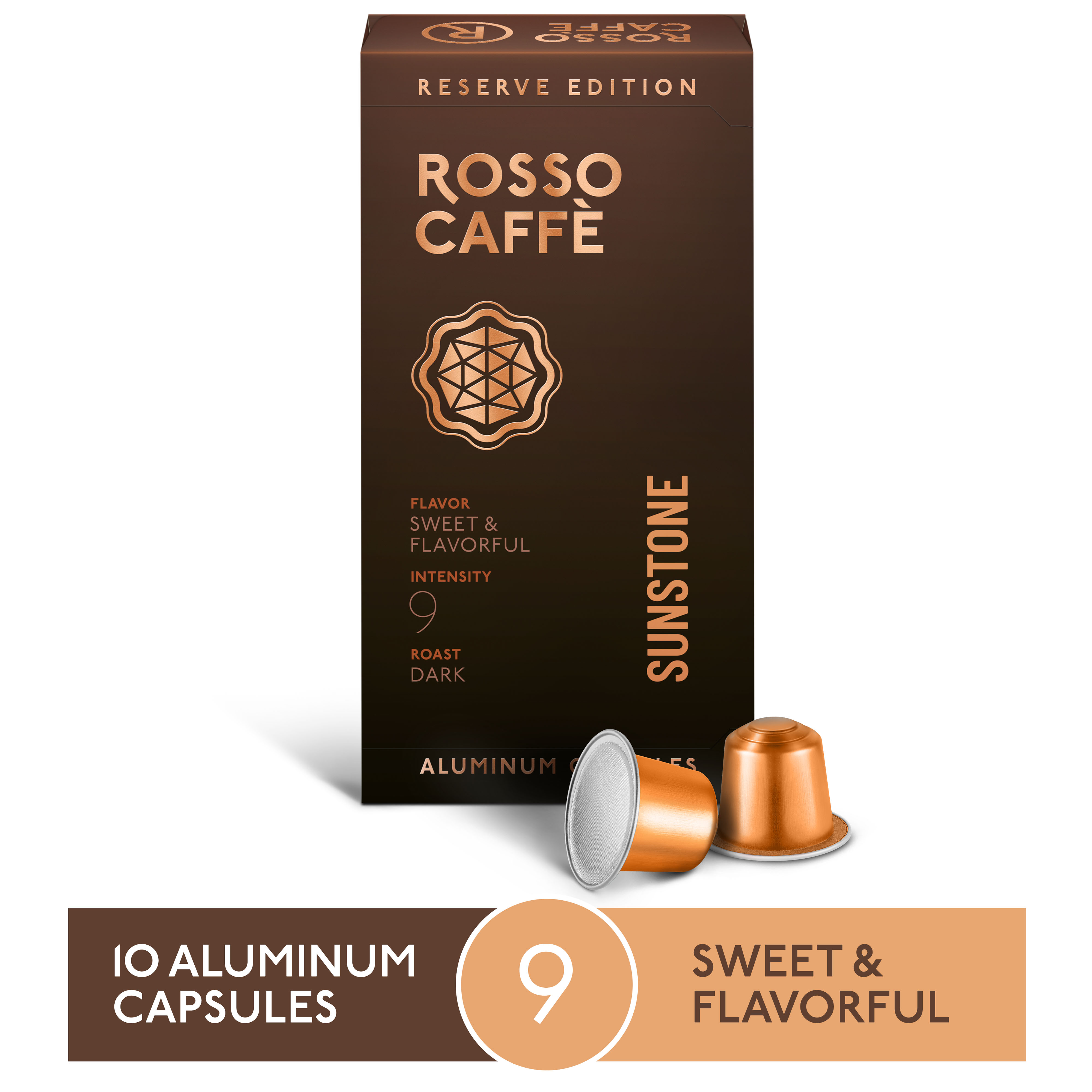 Peet's Coffee Ricchezza Nespresso OriginalLine Compatible Espresso Capsules, Intensity 8, 10