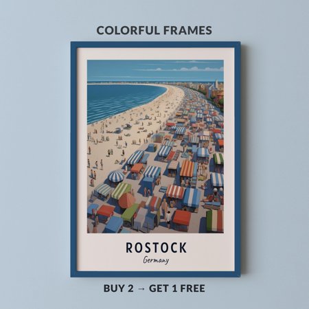 Rostock Travel Germany City Cityscape Poster , Poster Print Only
