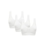 3 Pack Plus Size Sports Bra for Women Seamless Wirefree Bras Women Comfort Bra with Removable Pads