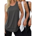 thumbnail image 1 of Rosvigor 3 Pack Womens Workout Tank Tops Quick Dry Sleeveless Shirts for Women Loose Fit Tops for Athletic Running Tennis Yoga, 1 of 9
