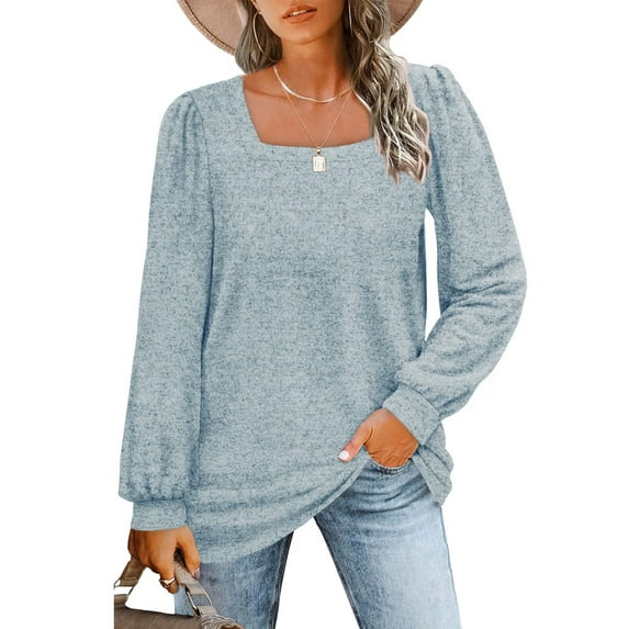 Rosvigor Blouses for Women Long Sleeve Shirts Casual Loose Tunic Fall Winter Tops