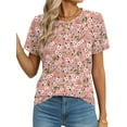 thumbnail image 1 of Rosvigor Blouses for Women Short Sleeve Shirts Casual Dressy Summer Tops with Pleats, 1 of 6