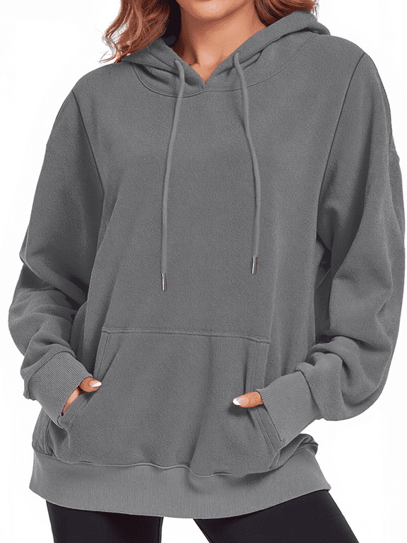 Oversized Hoodies for Women Polar Fleece Hooded Sweatshirts Drawstring Long Sleeve Pullover Tops