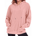 thumbnail image 1 of Rosvigor Oversized Hoodies for Women Polar Fleece Hooded Sweatshirts Drawstring Long Sleeve Pullover Tops, 1 of 7