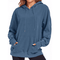 thumbnail image 1 of Rosvigor Oversized Hoodies for Women Polar Fleece Hooded Sweatshirts Drawstring Long Sleeve Pullover Tops, 1 of 6