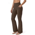 thumbnail image 1 of Rosvigor Plus Size Flare Yoga Pants for Women High Waisted Leggings Tummy Control Workout Pants No Front Seam Trousers with Pockets, 1 of 8