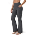 thumbnail image 1 of Rosvigor Plus Size Flare Yoga Pants for Women High Waisted Leggings Tummy Control Workout Pants No Front Seam Trousers with Pockets, 1 of 8