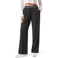 thumbnail image 1 of Rosvigor Plus Size Women Business Casual Yoga Pants Lightweight Straight Leg Stretch Work Pants Soft Lounge Travel Slacks with Pockets, 1 of 9