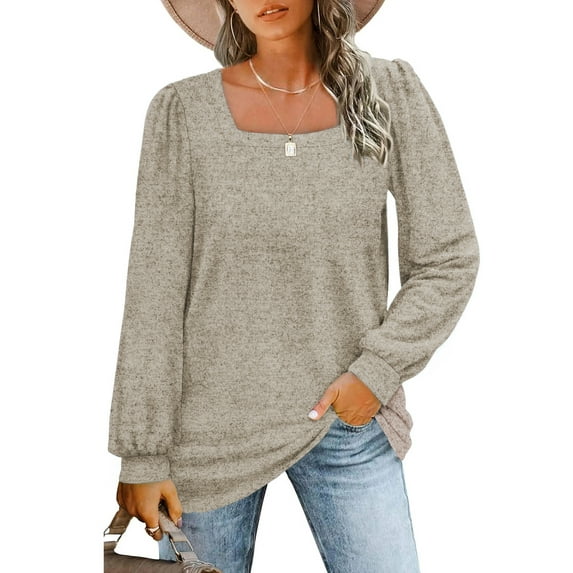 Rosvigor Blouses for Women Long Sleeve Shirts Casual Loose Tunic Fall Winter Tops