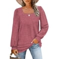 thumbnail image 1 of Rosvigor Blouses for Women Long Sleeve Shirts Casual Loose Tunic Fall Winter Tops, 1 of 9