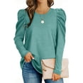 thumbnail image 1 of Rosvigor Shirts for Women Puff Long Sleeve Womens Blouses Casual Fall Tunic Tops, 1 of 8
