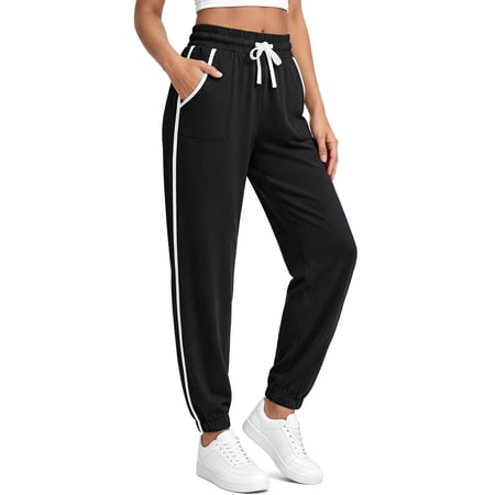 Rosvigor Womens Joggers Sweatpants High Waisted Track Pants Baggy Drawstring Workout Lounge Activewear Pants with Pockets