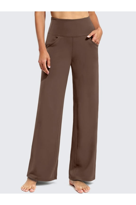 Wide Leg Yoga Pants Women High Waisted Pants Loose Casual Pants with Pockets