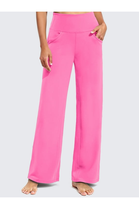 Wide Leg Yoga Pants Women High Waisted Pants Loose Casual Pants with Pockets