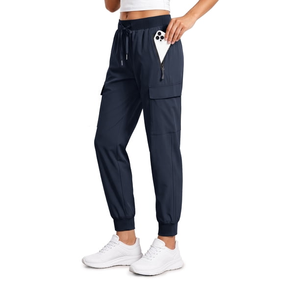 Rosvigor Women Cargo Hiking Pants Lightweight Joggers Women Workout Pants Outdoor Quick Dry Lounge Trousers