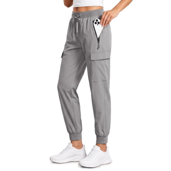 Rosvigor Women Cargo Hiking Pants Lightweight Joggers Women Workout Pants Outdoor Quick Dry Lounge Trousers