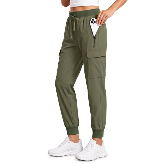 Rosvigor Women Cargo Hiking Pants Lightweight Joggers Women Workout Pants Outdoor Quick Dry Lounge Trousers