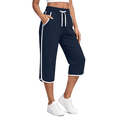 thumbnail image 1 of Rosvigor Plus Size Capris Pants for Women Lightweight Casual Joggers with Pockets Loose Fit High Waisted Athletic Pants, 1 of 7