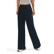 Rosvigor Women High Waisted Pants Elastic Waist Sweatpants Casual Wide Leg Joggers with Pleats