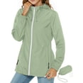 thumbnail image 1 of Rosvigor Women Lightweight Jackets Hooded Windbreaker Women Portable Waterproof Raincoat Hiking Travel Jackets, 1 of 6