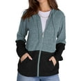 thumbnail image 1 of Rosvigor Womens Oversized Hoodies Lightweight Color Block Sweatshirts for Women Casual Hooded Shirts, 1 of 7
