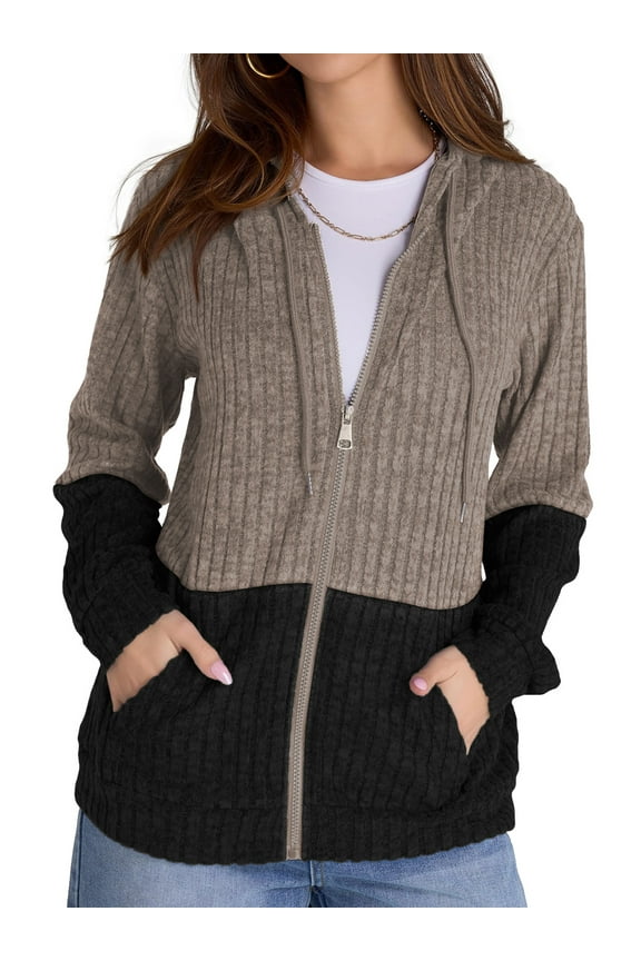 Womens Oversized Hoodies Lightweight Color Block Sweatshirts for Women Casual Hooded Shirts