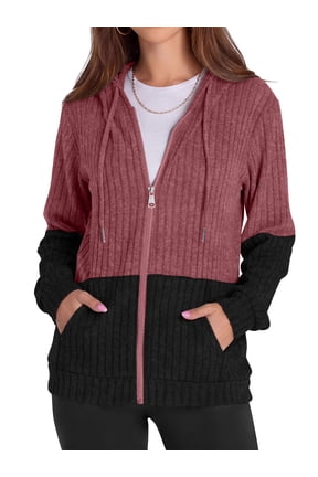 Womens Oversized Hoodies Lightweight Color Block Sweatshirts for Women Casual Hooded Shirts
