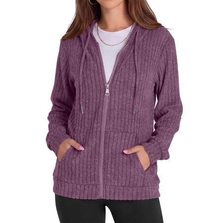 Rosvigor Womens Oversized Hoodies Lightweight Color Block Sweatshirts for Women Casual Hooded Shirts
