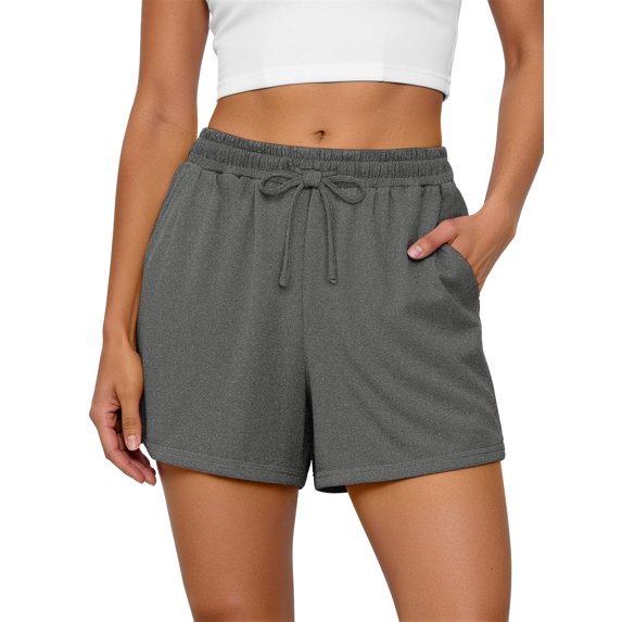 Rosvigor Women Shorts High Waisted Casual Soft Shorts for Women with Pockets for Gym Workout Running Lounge