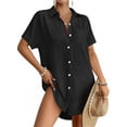 thumbnail image 1 of Rosvigor Women Swimsuit Cover up Shirt Dress Women Button Down Bathing Suit Beachwear Sun Protection Blouse, 1 of 8